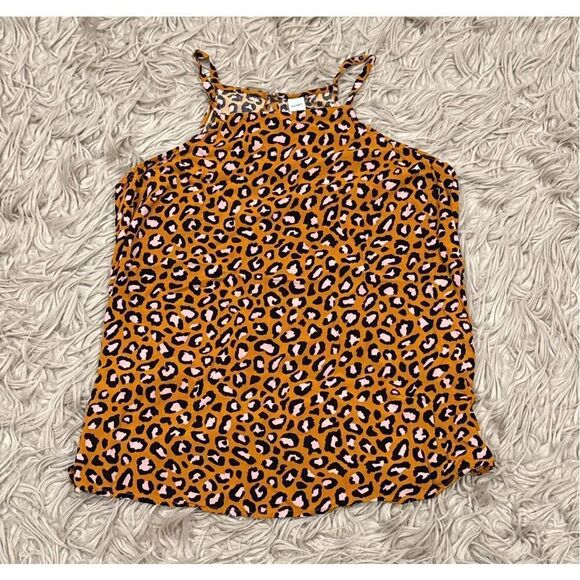 Old Navy cheetah Blouse small - Picture 1 of 4